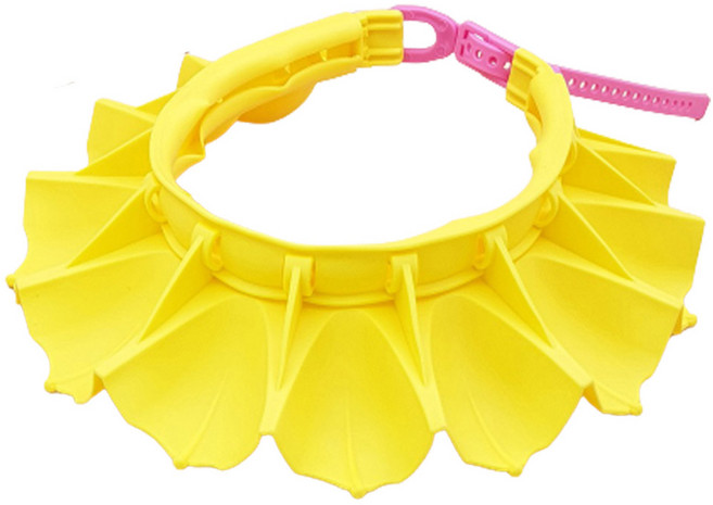 순수아 실리콘 아기 샴푸캡, 실리콘 샴푸캡-옐로우(대형39cm), 1개