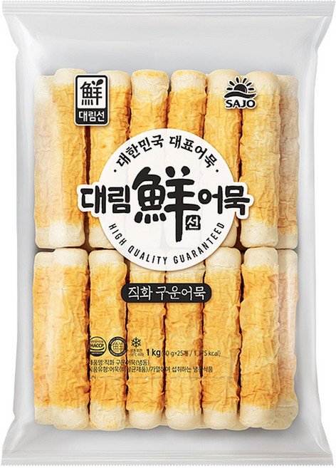 [대림냉동] 직화구운어묵(냉동) 1 000g x4개 /어묵, 1kg, 4개
