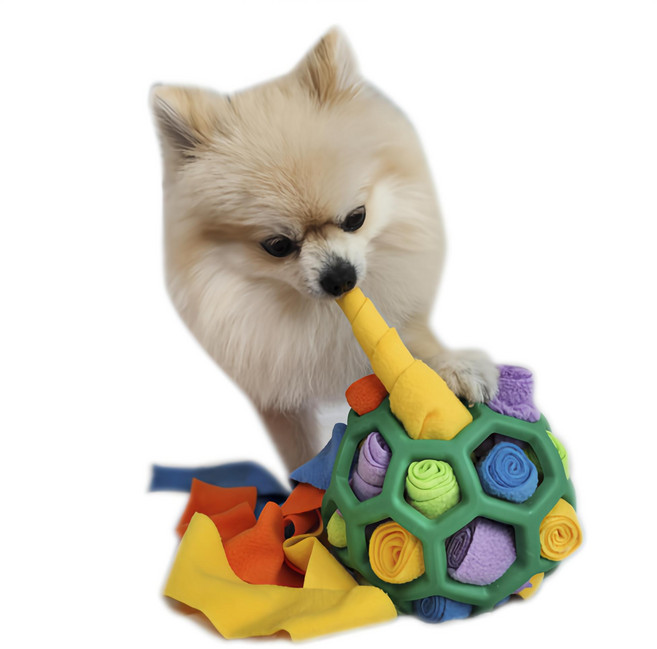 난펫 노즈워크 강아지 장난감, 축구 그린, 1개