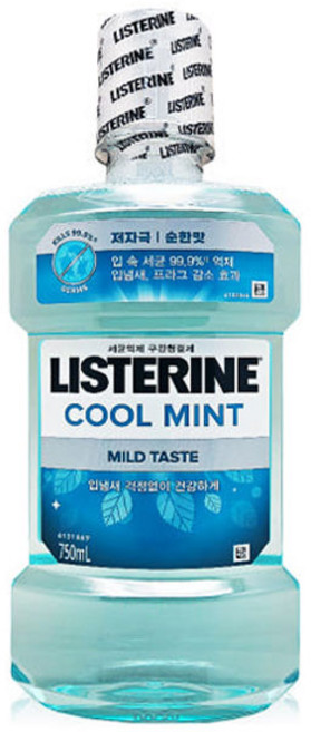 리스테린 쿨민트 마일드 750ml + 토탈 검케어 마일드 100ml 2개 증정