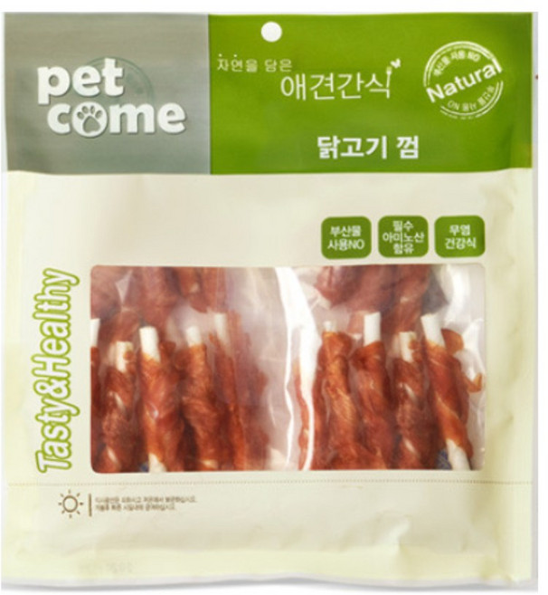 펫컴 강아지 수제간식, 닭고기, 200g, 3개