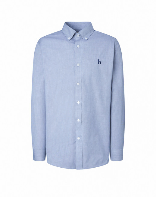 25SS [스테디셀러] 네이비 버튼다운 면 긴팔캐주얼셔츠 WHSH5A207N2