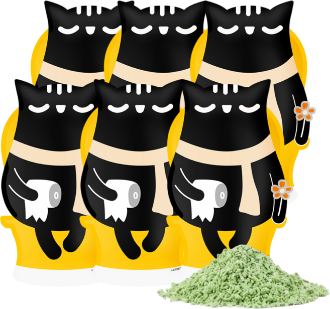 푸뜨 고양이 모래 탈취첨가제 뿌리는 탈취모래 식물성 항균 클럼핑 보조 믹스 파우더, 녹차, 1개, 100ml