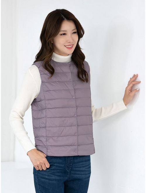 모슬린 엄마옷 오리털 경량 패딩 조끼 MQG124793 마담 미시 중년여성 빅사이즈 할머니옷 50대 60대 70대