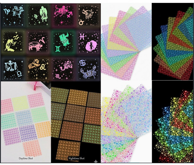 트윈은 학종이 야광 36가지 72장 소원 종이학 취미 종이접기 교육, 1개, 72색
