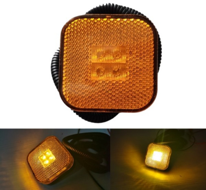 트럭MAN Tga Tgx Tgs 트럭 범퍼 조명 OEM에 사용되는 1.3M 전선 24V LED 사이드 마커 램프 81252606101 812