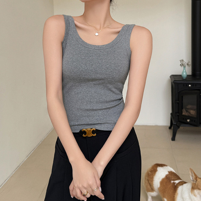嚴選純棉大碼吊帶背心女春夏季百搭外穿顯瘦胖mm內搭打底無袖上衣