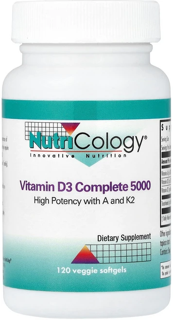뉴트리콜로지 비타민 D3 컴플리트 5000 120 베지소프트젤, 1개, 120정 - 쿠팡