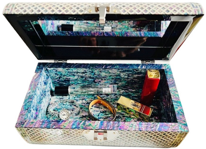 왕실 이산 2단 자개보석함 고급 자개함 박인호 명장 제품, 1개