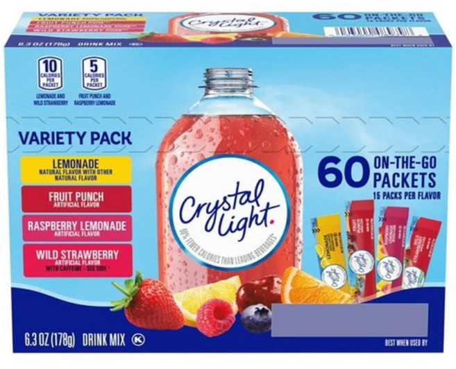 크리스탈라이트 분말 파우더 믹스 버라이어티 팩 60개입, 1개