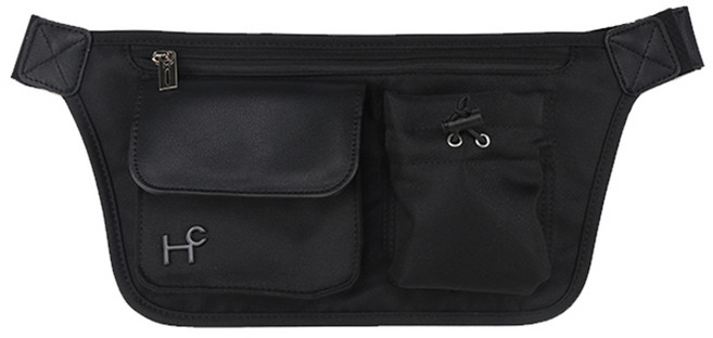 힐크릭 힙색 골프 벨트백 허리가방 골프공 핸드폰 지갑 수납, 블랙, 블랙, 1개