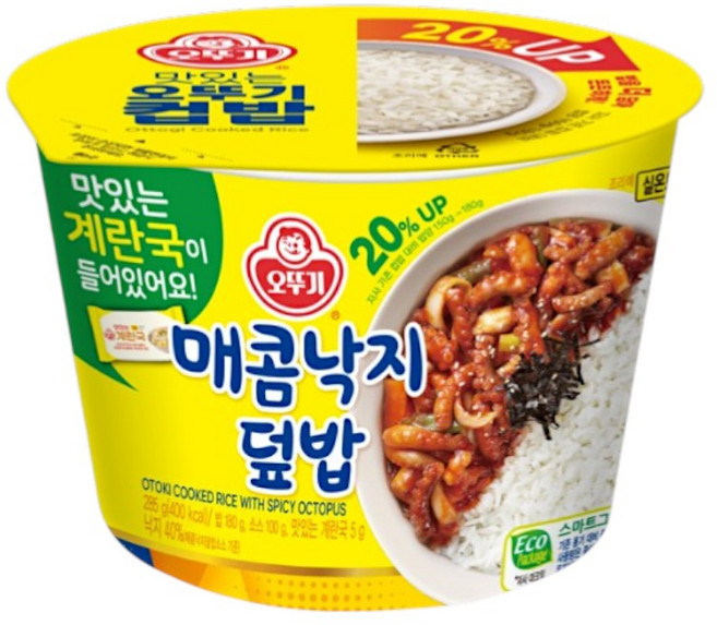 오뚜기 컵밥 매콤낙지덮밥 (즉석국) 285G, 24개