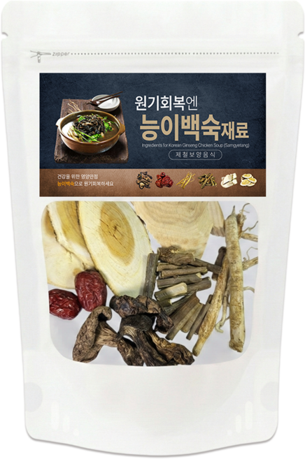 한우물 약재 능이백숙 능이버섯 삼계탕 재료, 1개, 121g