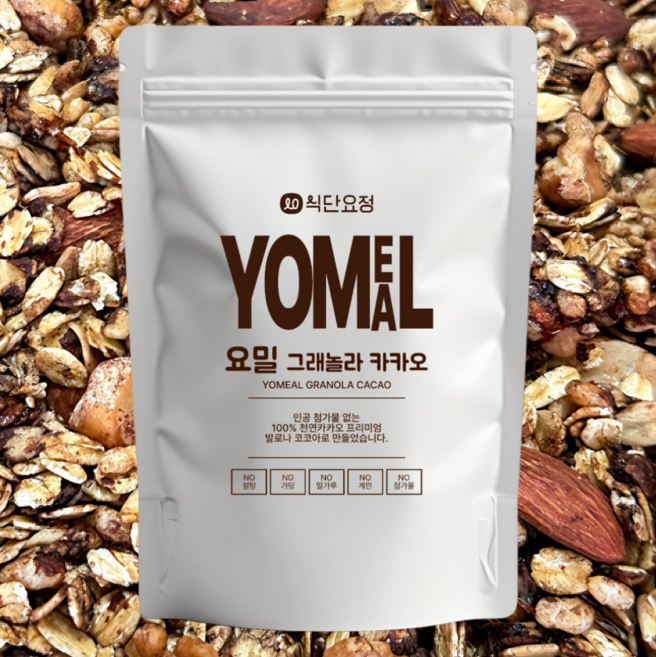 식단요정 무설탕 저당 고단백 요밀 초코 그래놀라 카카오, 1개, 200g