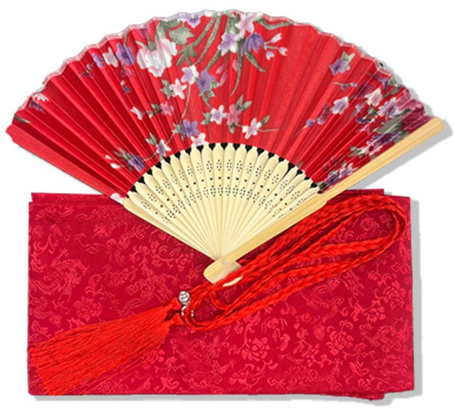 기모노 오비 허리벨트 부채 세트 코스프레 소품 유카타, 1세트, 레드