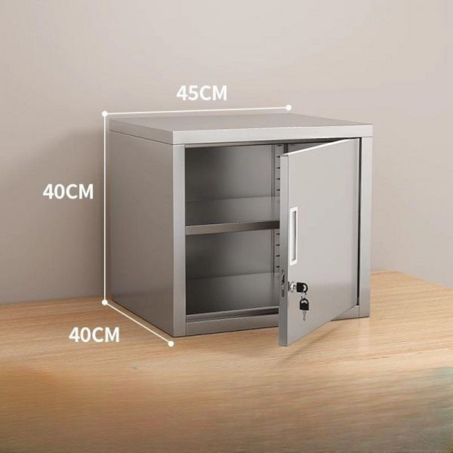 스텐 캐비넷 보관함 철제사물함 수납장 잠금 서랍장 시약장, 1.36mm, 스테인리스 H40 L45 D40 2단