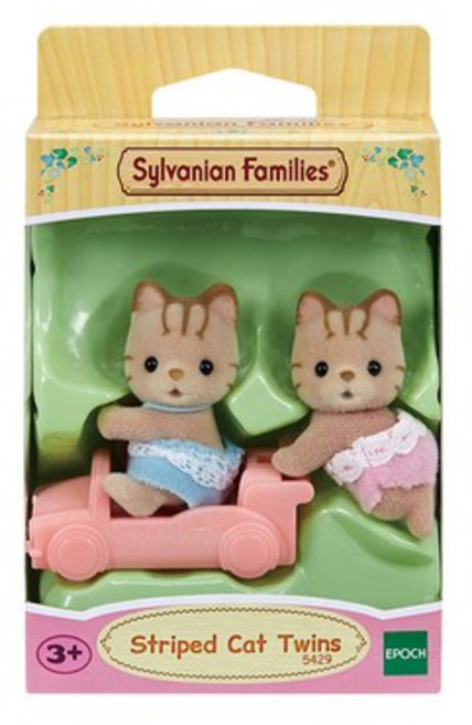 실바니안패밀리 줄무늬고양이 쌍둥이 피규어 5429, 1개