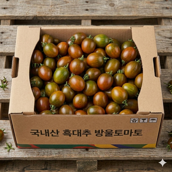 [흑대추방울토마토] 국내산 흑대추 방울 토마토, 1개, 2kg