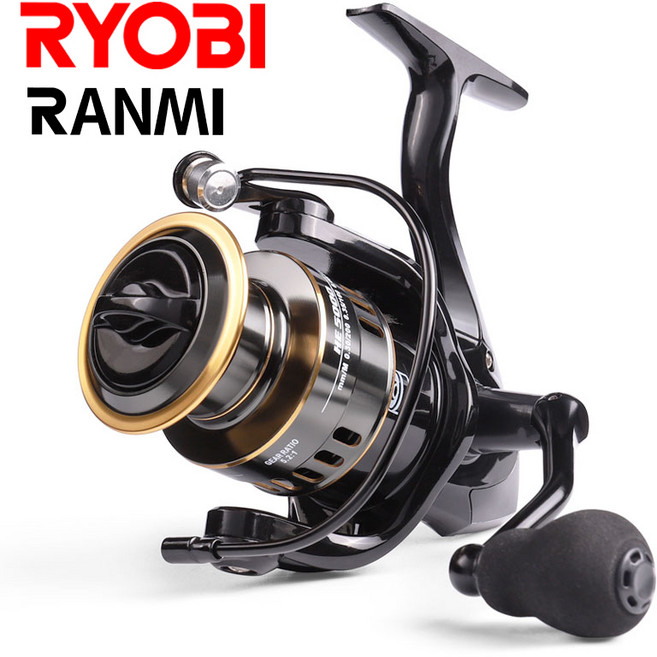 RYOBI RANMI HE 스피닝 릴 소금물 또는 민물 낚시 릴 초경량 금속 프레임 부드럽고 질긴 500-7000 낚시 릴, EVA Grip, 500