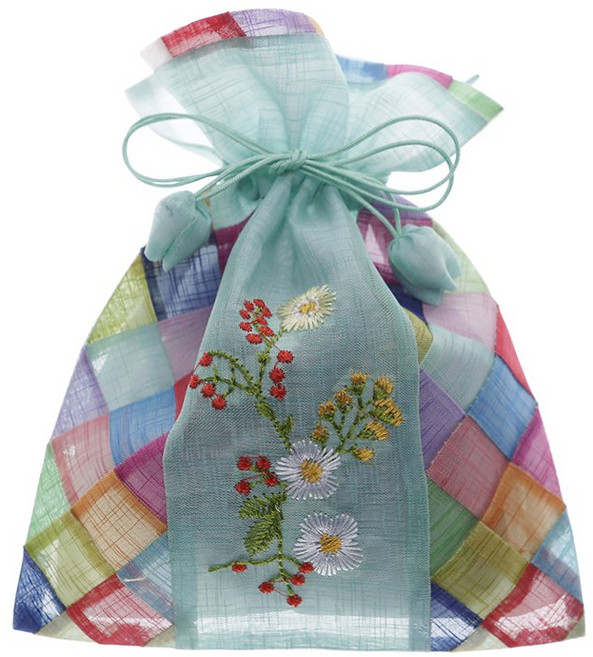 봉봉러브 모시 조각보 꽃 복주머니 53