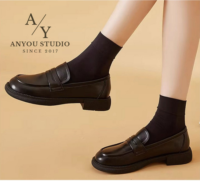 ANYOU 여성 로퍼 심플 단화 편안한 로퍼 구두
