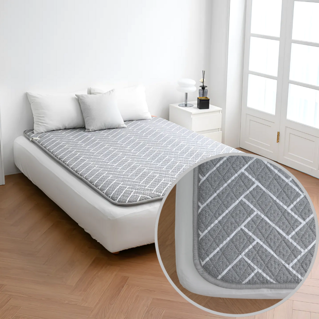 두툼따듯한 정품 한일의료기 탄소매트 전자파없는 전기매트 EMF 안전인증 비오바디 전기장판 전기요, 핫핫 더블(140x200), 5.헤링본