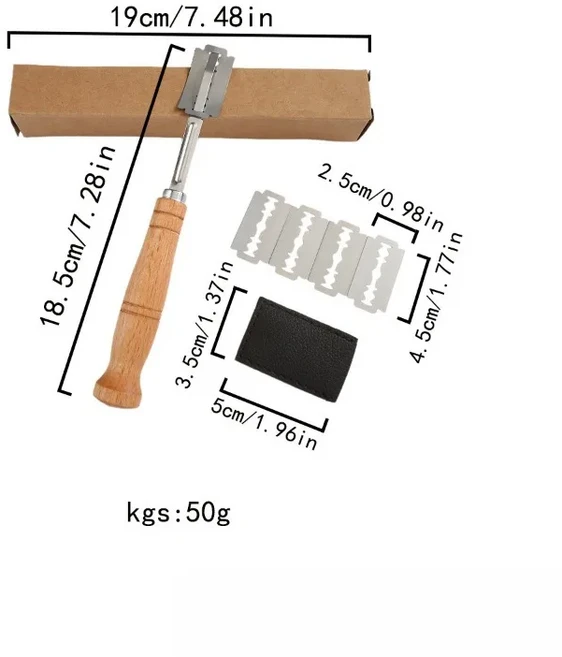 천연 등나무 주방 보관 바구니 발효 위커 반죽 빵 정리정돈 포함 액세서리, 06 Bread cutter A, 1개