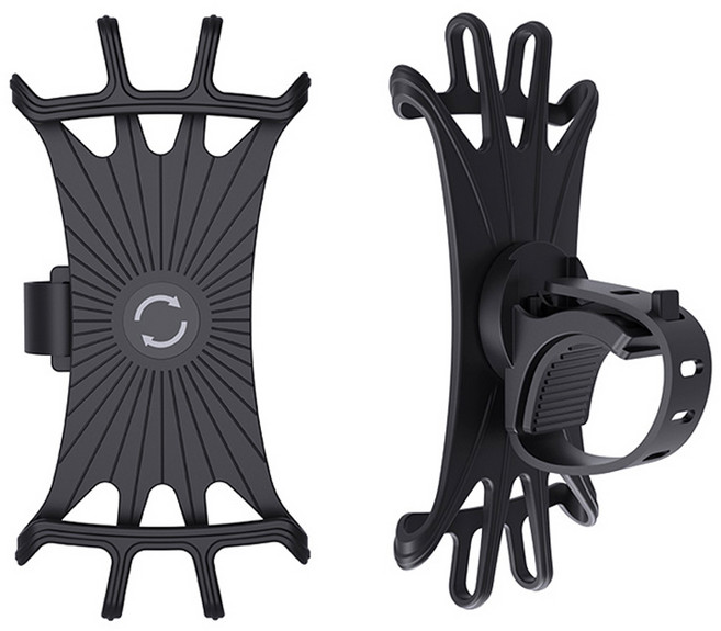 자전거 스마트폰 거치대 실리콘재질 360도 회전 거치대, 스마트폰 자전거 거치대, 1개