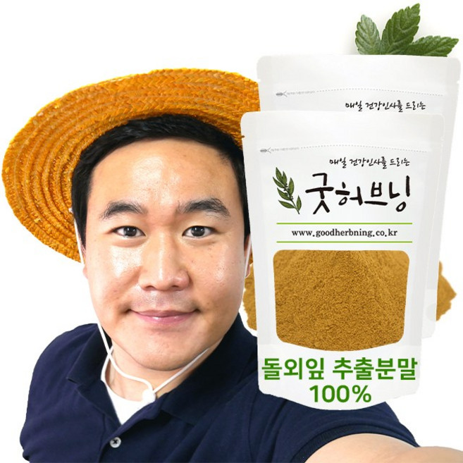 굿허브닝 돌외잎 분말 가루 추출물 추출 차 300g, 2개