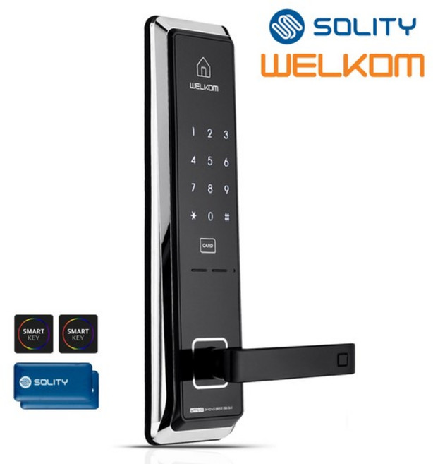 [수도권무료설치] 솔리티 WMT600 디지털도어락 카드키4개+번호키 즉시잠금 현관문 도어록 강제잠금기능 마스터번호[카드]기능, 무료설치(금요일)