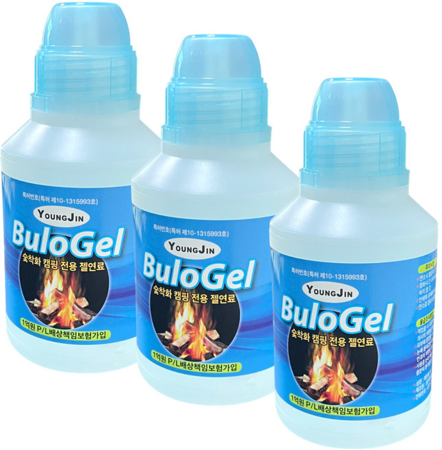 국산 젤 연료 액체 착화제, 3개, 330ml