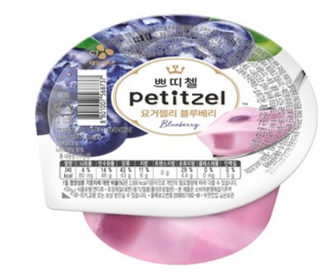 (실온)[쁘띠첼]요거젤리 블루베리210g, 210g, 24개