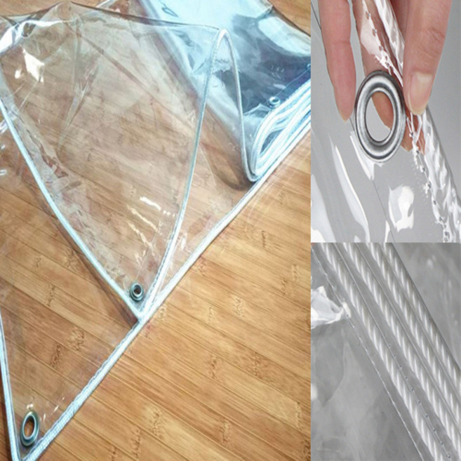 친환경비닐 두께 0.5mm) 편하게 쓸수 있는 pvc방풍비닐, 고정폭 587cm x 100cm, 1개