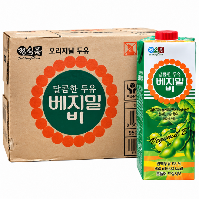 베지밀 달콤한 두유 B, 950ml, 3개