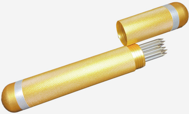 텅스텐통 텅스텐케이스 티그텅스텐통 텅스텐보관통, 골드, 1개