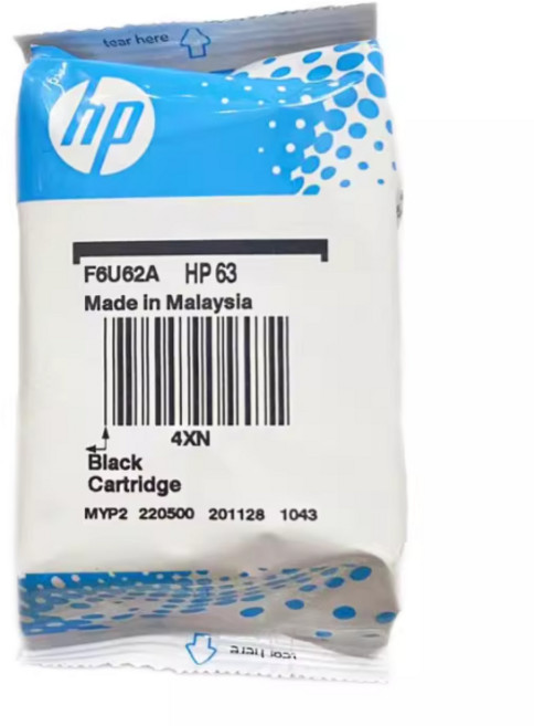 HP 63XL 黑色墨水匣, HP 63XL黑色（可開發票）, 1個