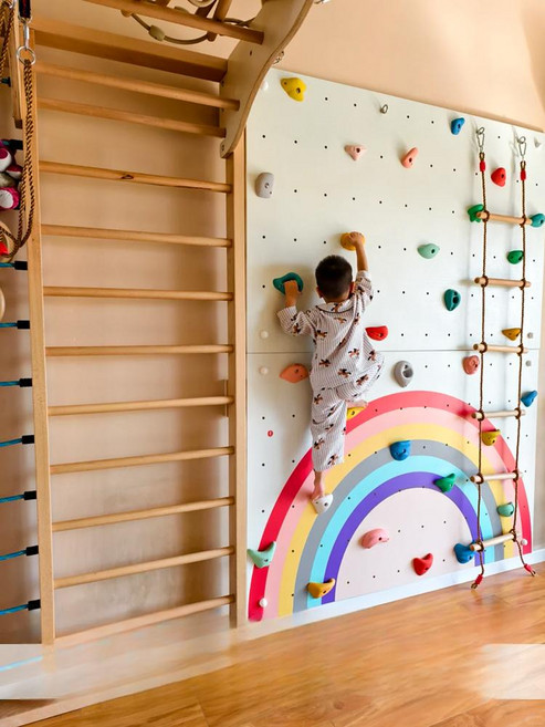 클라이밍 우드 사다리 실내 나무 구조물 등반 암벽 키즈 어린이 행보드 파츠 세트 벽타기, 그래픽 디자인 문의