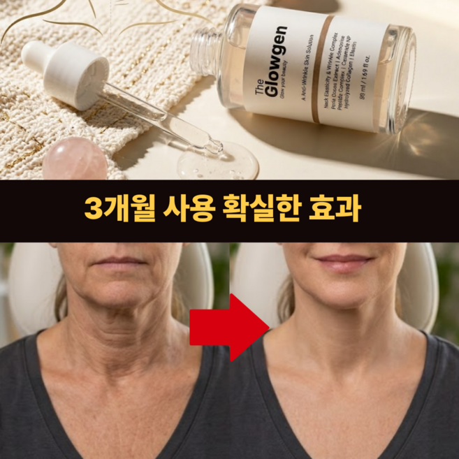 [본사정품] 프리미엄 The Glowgen 넥글로겐 목주름 넥앰플, 1개, 50ml