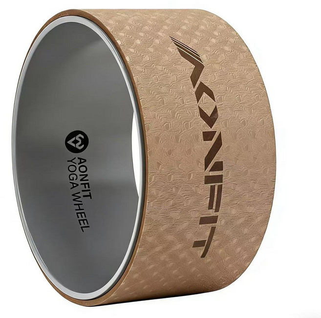 瑜伽輪 加寬 開背 初學者 專業 瑜伽器材 後彎神器 加大 滾背輪 普拉提圈, 摩卡棕 迷你款【25*11.5CM】, 1個