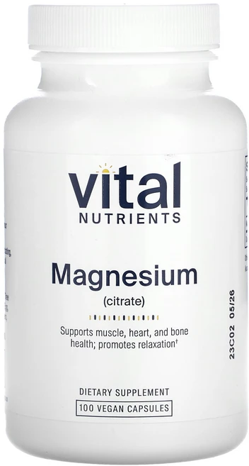 Vital Nutrients 마그네슘(시트레이트) 300mg 100 베지 캡슐(캡슐당 150mg), VitalNutrients마그네슘시트레이트300mg10, 1개, 100정 - 쿠팡