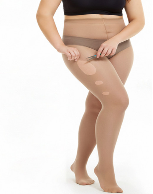 아띠Ahtty (2P / 4color) 올풀림방지 배 조임 없는 트리플 빅사이즈 ~130kg 롱다리 키큰녀 ~6XL 엉덩이 두 줄 봉제선 20D 팬티 스타킹