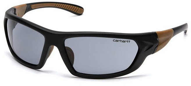 CarhART 아트 t 카번데일 보호 안경 투명 렌즈 블랙 탠 프레임 원 사이즈 239497, Gray Lens/ Black/Tan Frame, Polybag Packaging