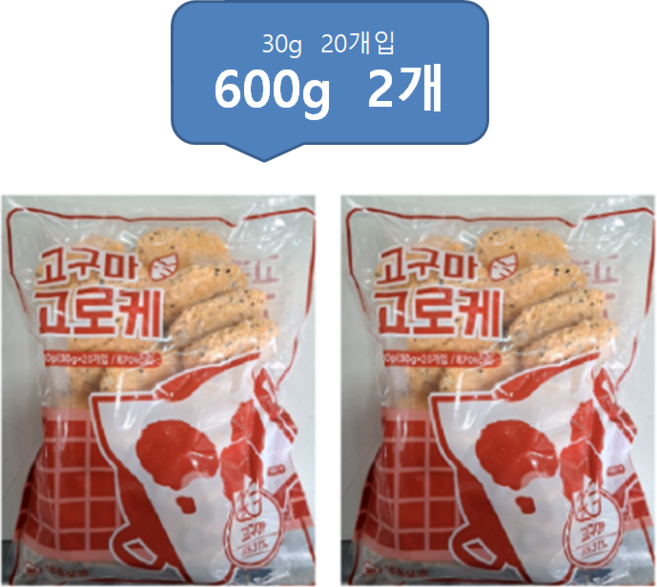 가토코 고구마고로케, 600g, 2개