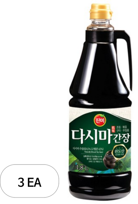 진미 다시마간장, 1.8L, 3개