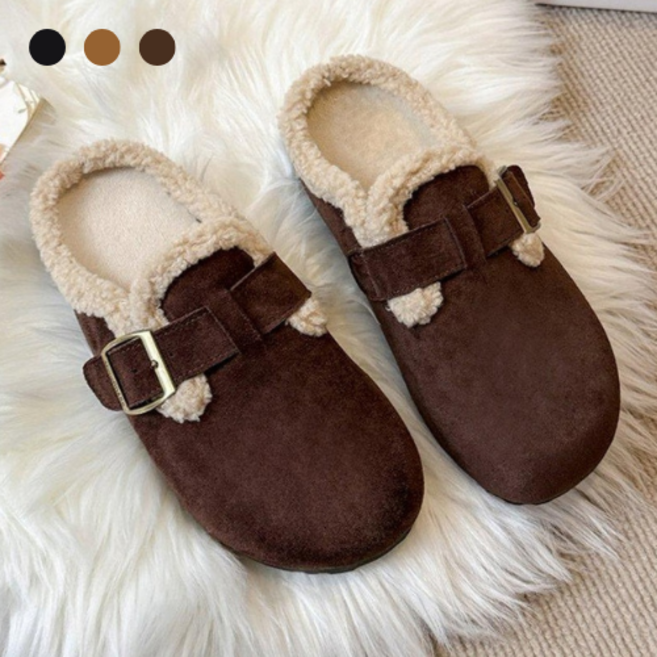 페조 여성 털 슬리퍼 겨울 방한 뮬 블로퍼 PZSL-LUX-5593