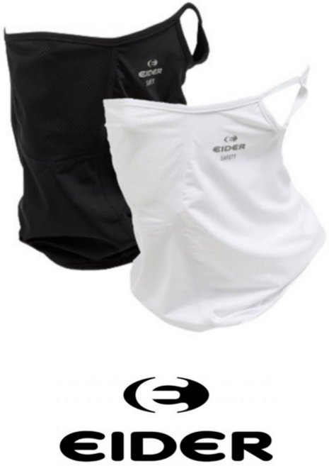 [백화점 매장판] 아이더 냉감소재 자외선 차단 기능성 넥마스크 스카프 흡습 속건 메쉬 등산 바이크 자전거 아웃도어 스포츠 마스크, 팬텀 블랙, 1개