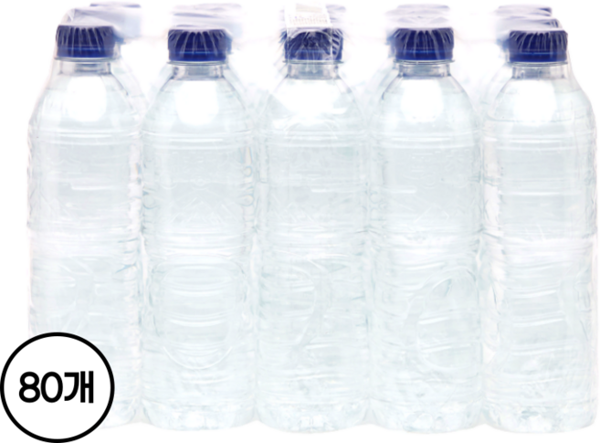 평창수 무라벨 생수, 500ml, 80개