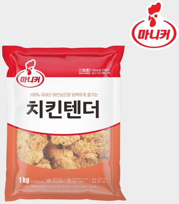 [26.10.12 소비기한 임박특가] 마니커 치킨텐더 [냉동 1kg], 3개, 1kg