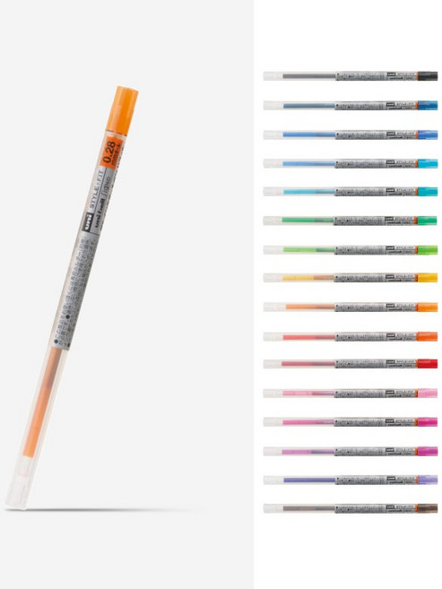 유니 스타일핏 리필심 낱개 1개 UMR-109-28 UMR-109-38 SXR-89-05 SXR-89-07 M5R-189, UMR-109-28 오렌지(4) x 1개