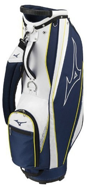 MIZUNO GOLF NX3 超輕量高爾夫球包 約2.3公斤 聚酯纖維/合成皮革 男女適用, 黑/白